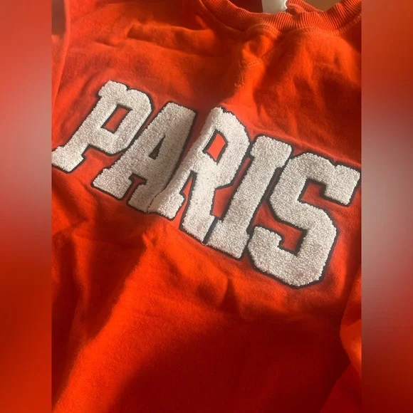 Men's Orange Paris Sweatshirt - Picture 1 of 5